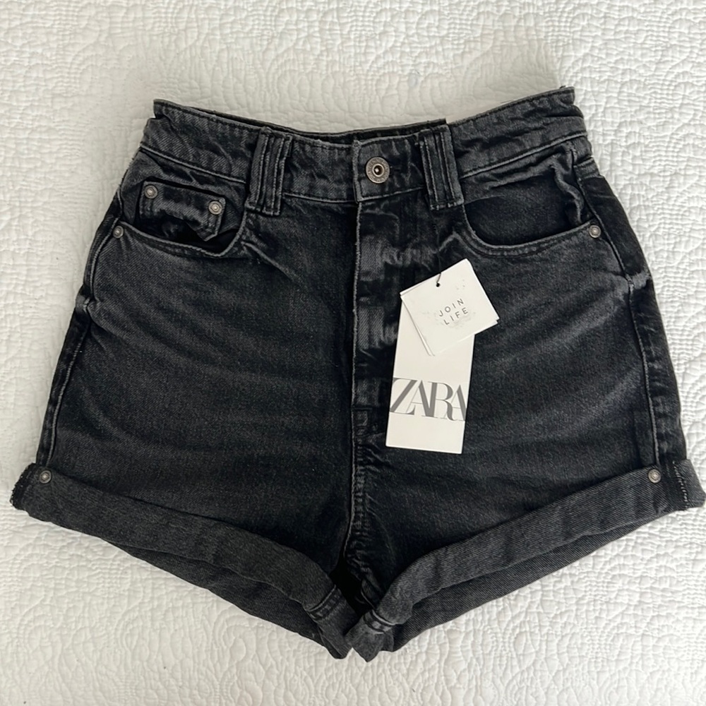 NEW Zara Mom Fit Denim Shorts